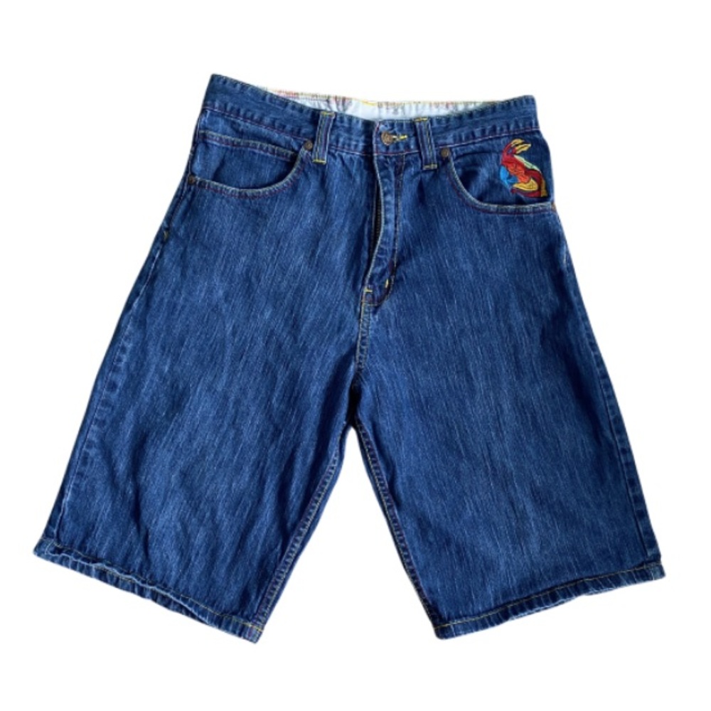 COOGI Men’s Denim Shorts with Embroidery Size W34 L15